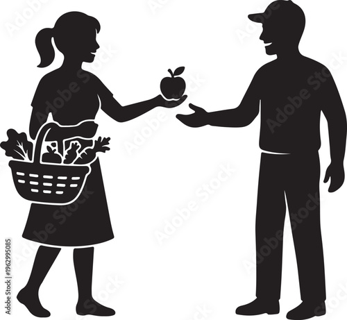 Romantic Couple Silhouette Collection, Love and Wedding Vector Art, Valentine's Day Black Graphics, Engagement and Marriage Logo Design Elements