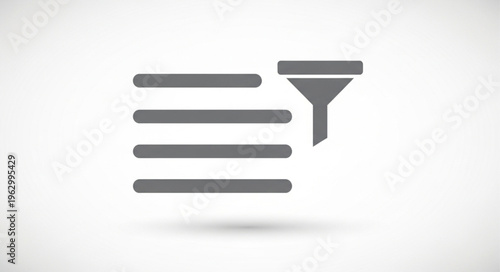 Data Filtering Icon - Streamlining Information with a Funnel Symbol.