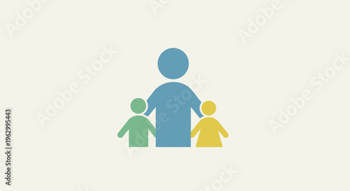 Family with one adult and two children.