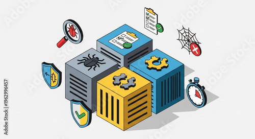Software Testing Cubes - Bug Detection, Quality Assurance, and Performance Optimization.