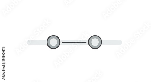 Simple Molecular Structure Illustration with Two Atoms Connected by a Bond.