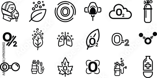 Science and research icons set