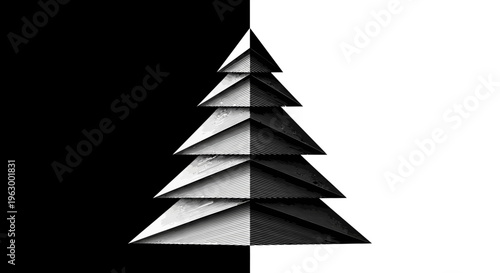 Geometric triangular abstract art design element.