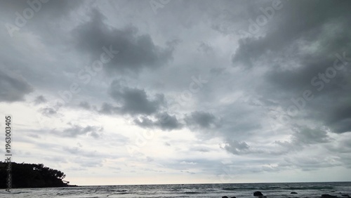 storm clouds over the sea