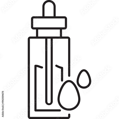 Serum Dropper Icon Outline