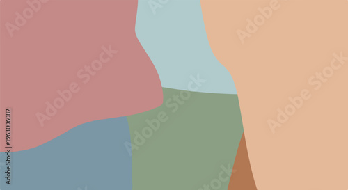 Abstract design with organic shapes, muted colors, and soft edges