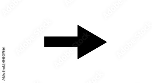 Black Arrow Pointing Right Direction Forward.