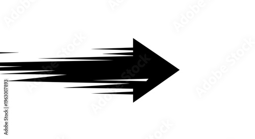 Black Arrow Speed Motion Graphic Element.