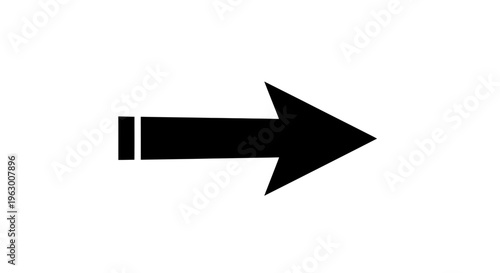 Black Arrow Pointing Rightward With White Lines.