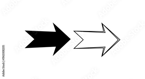 Two Arrows One Black One White Directional Symbols.