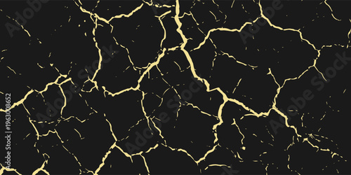 black marble texture with golden veins