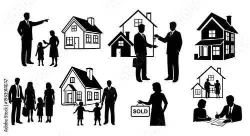 Real Estate Agents and Happy Families.