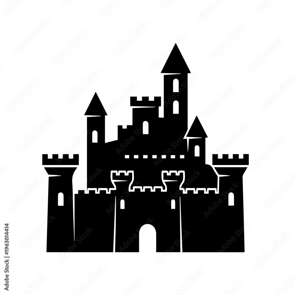 Obraz premium Medieval Castle Silhouette