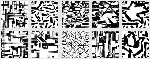 Set of grunge backgrounds w...