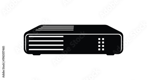 Black electronic device with vents and ports a bold silhouette