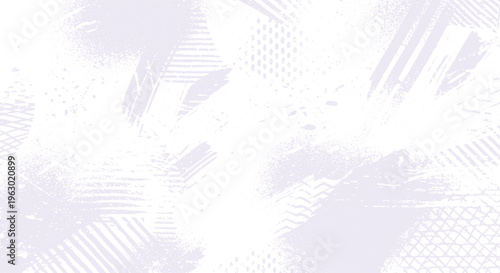 Pale lavender abstract background with distressed brush strokes and textured patterns, light grunge art for delicate graphic design projects, brush stroke