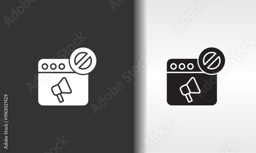 Spam Ads Vector, Icon Or Logo Sign Isolated Symbol Illustration