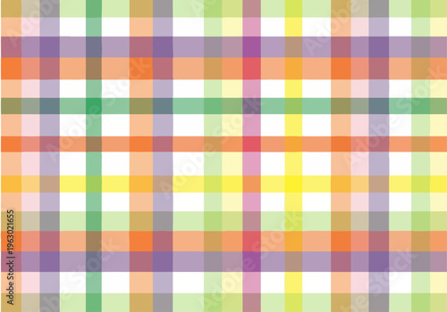 Colorful Plaid Background Texture for Wrapping Paper and Textile Design Use