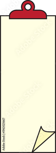 클립 집게 메모지 종이