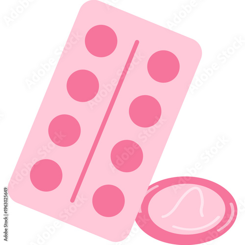 Birth Control and Condom Icon