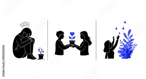 Mental Health Growth and Support Journey.