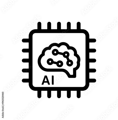 AI Microchip Concept Vector Illustration