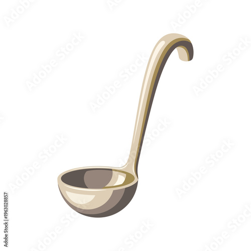 Kitchen Ladle Utensil Icon for Cooking and Soup Serving


