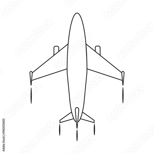 vector illustration of airplane