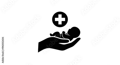 Baby Care Medical Health Symbol Icon.