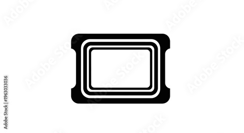 Simple Black and White Ticket Icon Design.