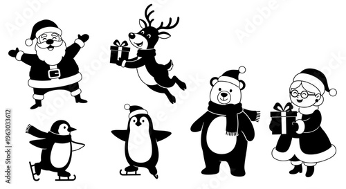 Christmas Characters Collection Festive Holiday Fun.