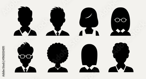 Collection of Diverse Human Silhouettes for Avatars.