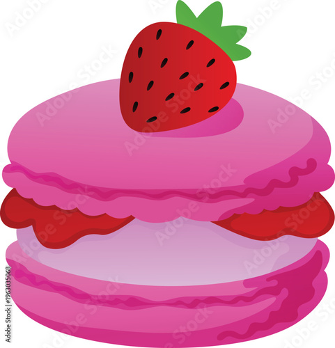 strawberry sweet macaroon traditional snack