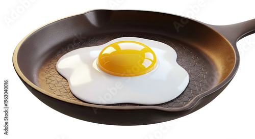 Fried Egg in Cast Iron Skillet
