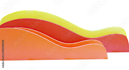 Abstract Wavy Layers of Orange and Yellow