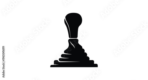 A black silhouette of a chess pawn on a white background silhouette