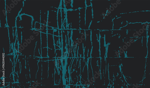 Dark black and blue scratched metal. Old iron frame with rust and bolts. Dirty metal sheet with drips and splashes of paint. Vector grunge background