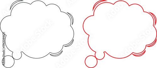 Speech bubbles isolated on white background for comics