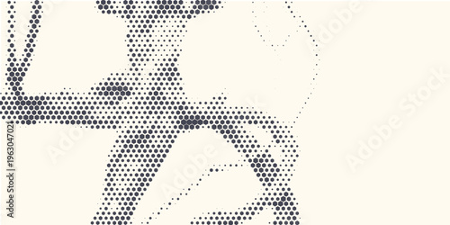 Hexagon Shapes Vector Abstract Geometric Technology Retrowave Sci-Fi Texture Isolated on Light Background. Halftone Hex Retro Simple Pattern. Eps10