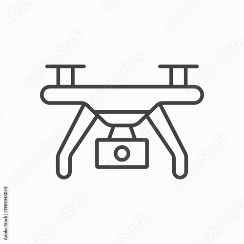 Drone icon design element isolated on white for web