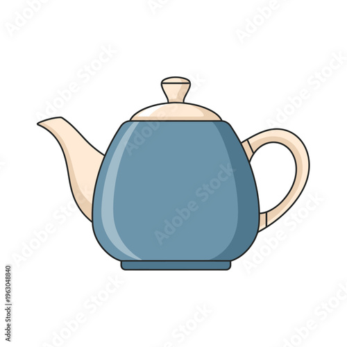 Blue Teapot Kitchen Drinkware Icon
