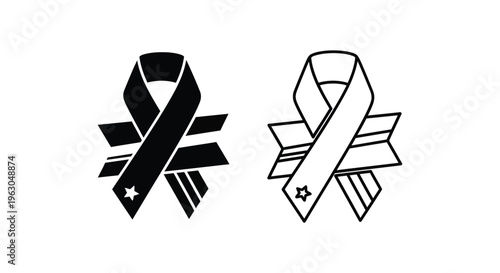 Awareness ribbons, Israeli flags, Star of David symbols, vector icons isolated on White Background