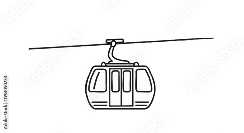 Cable car on steel wire