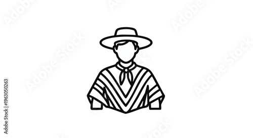 Man wearing traditional gaucho clothing