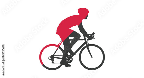 Cyclist riding a racing bike