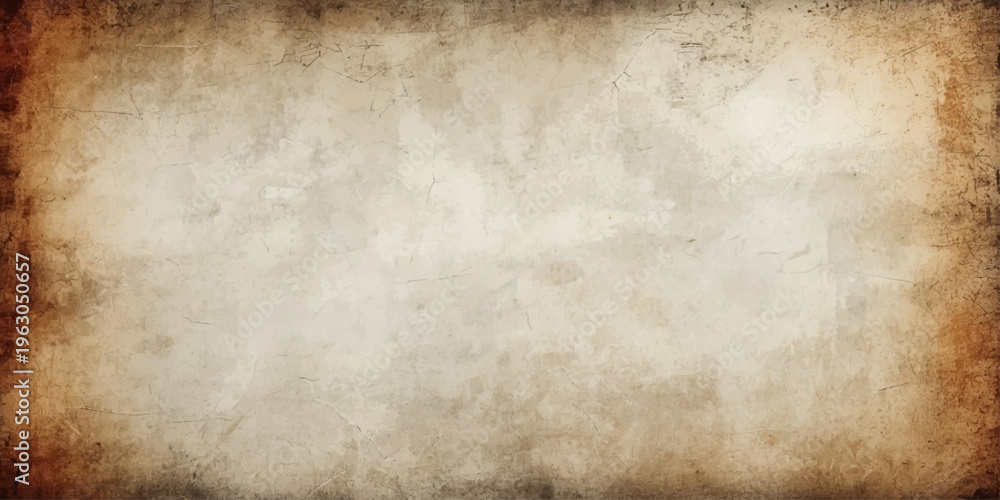Fototapeta premium A vintage blank parchment with a stained grunge texture and aged brown pattern provides a rough worn surface design for an antique retro paper background
