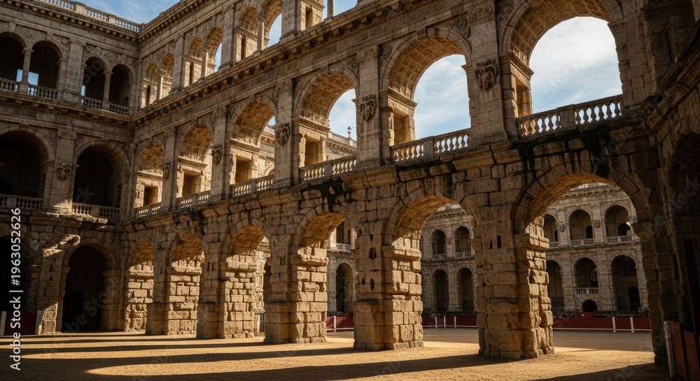 Obraz premium Ancient Roman Architecture Stone Columns.
