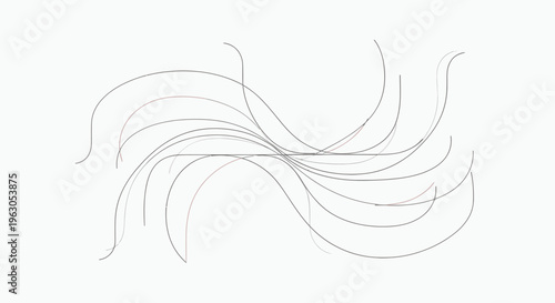 Elegant Abstract Black Lines on White Background.