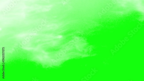 White Smoke Effect Floating on Green Screen Background Loop