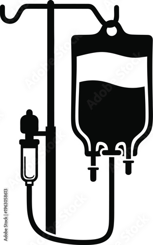 Medical intravenous drip equipment for delivering fluids and medication in a hospital setting
